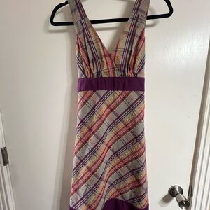 Patagonia Multicolor Plaid Dress with Purple Highlights